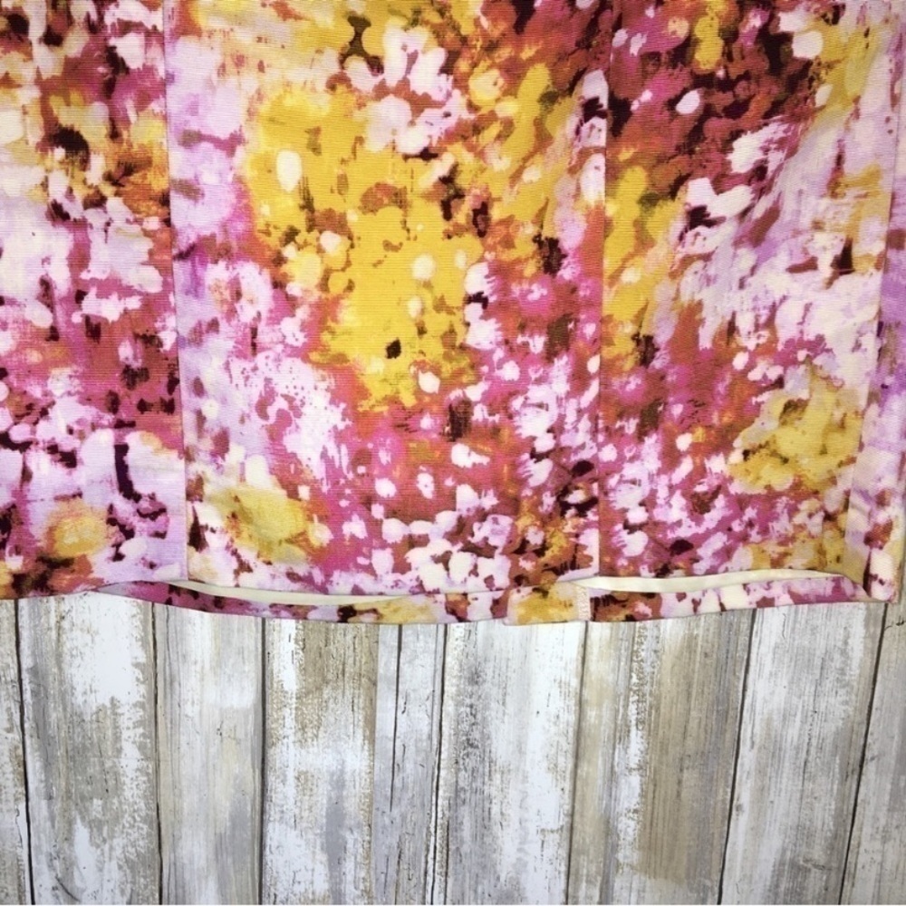 Loft Pink & Yellow Floral Pencil Skirt - Picture 3 of 6